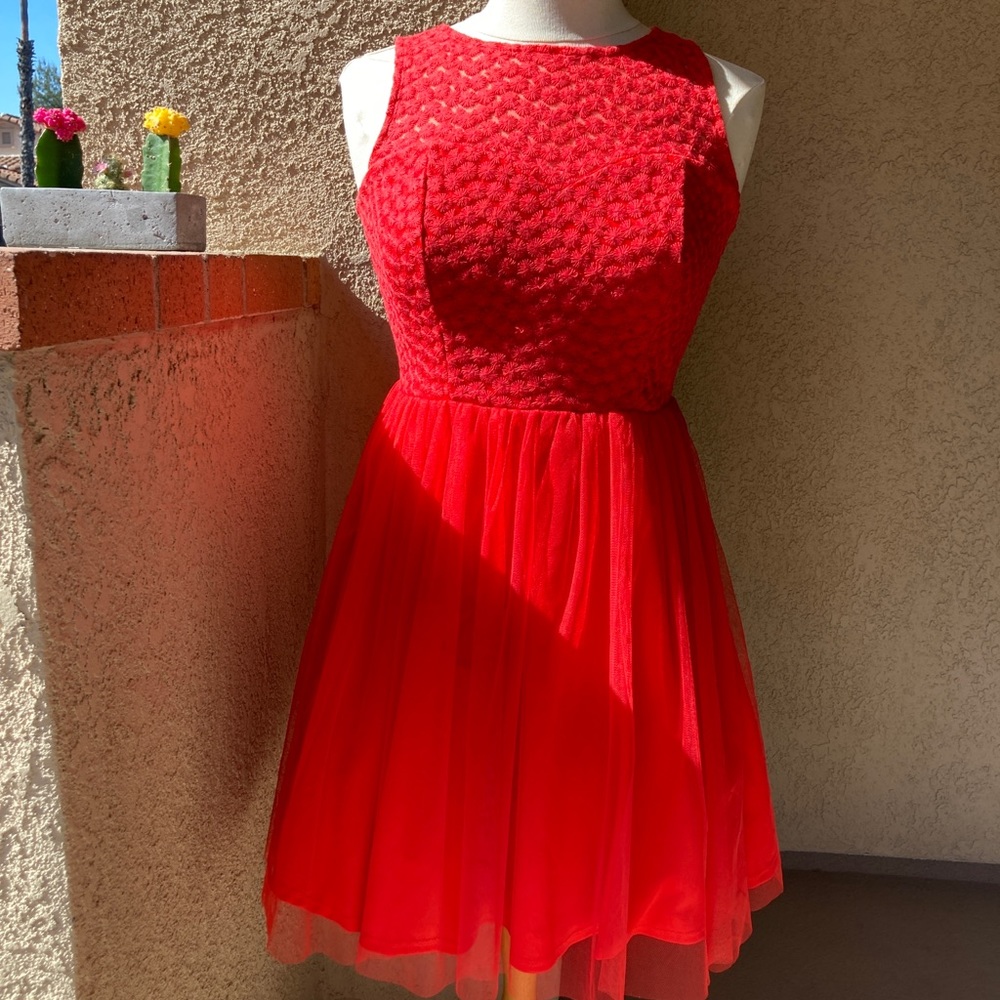 Mystic Red Love Crochet Tutu Dress Size S/M